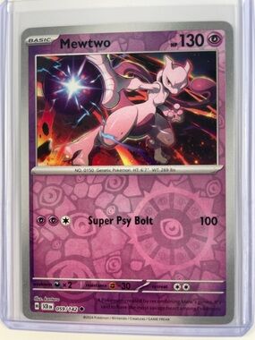 Pokemon Mewtwo Pink Psychic Card Art Phone Case